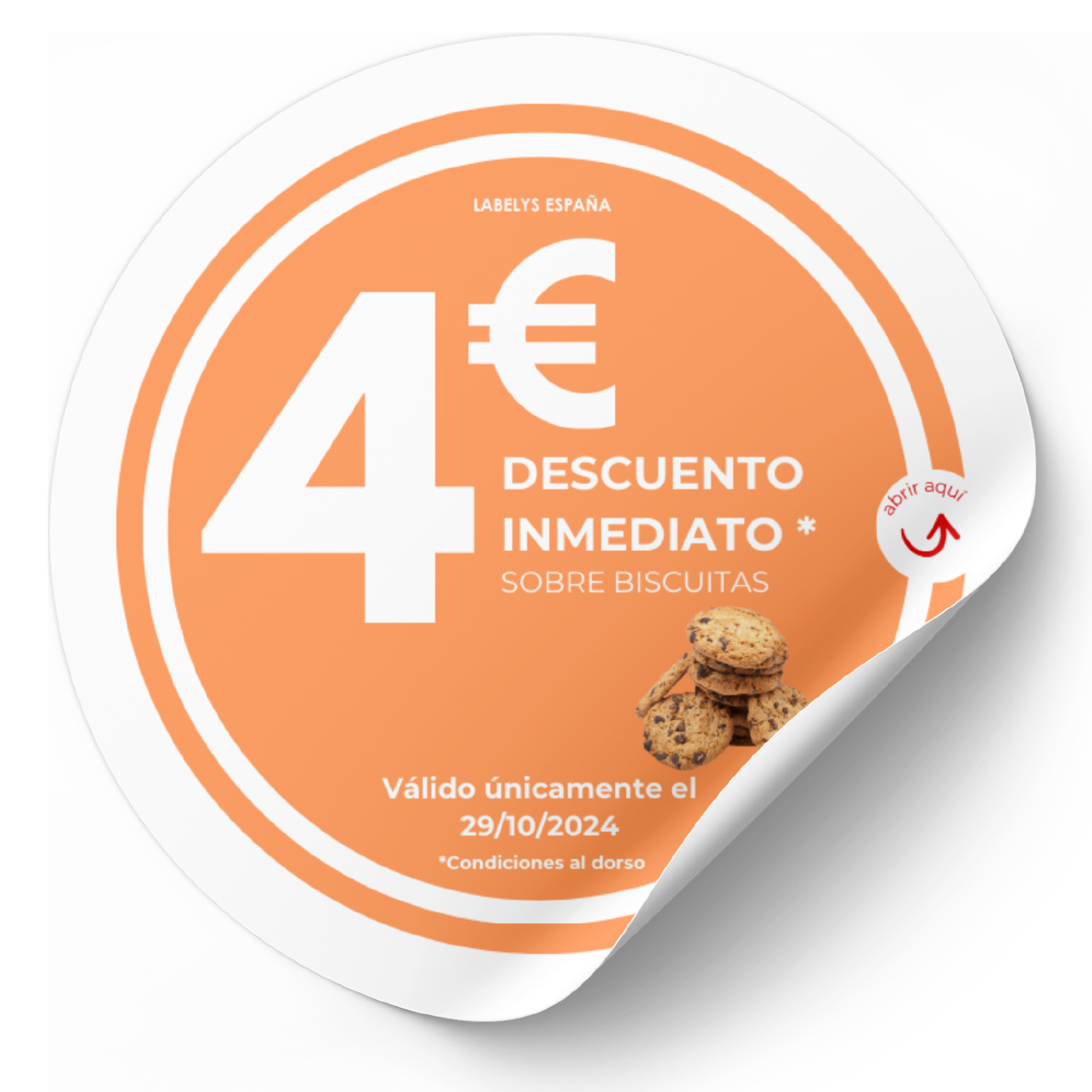 etiqueta de promocion