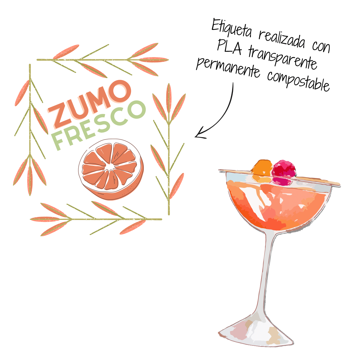 papel PLA Transparente permanente compostable