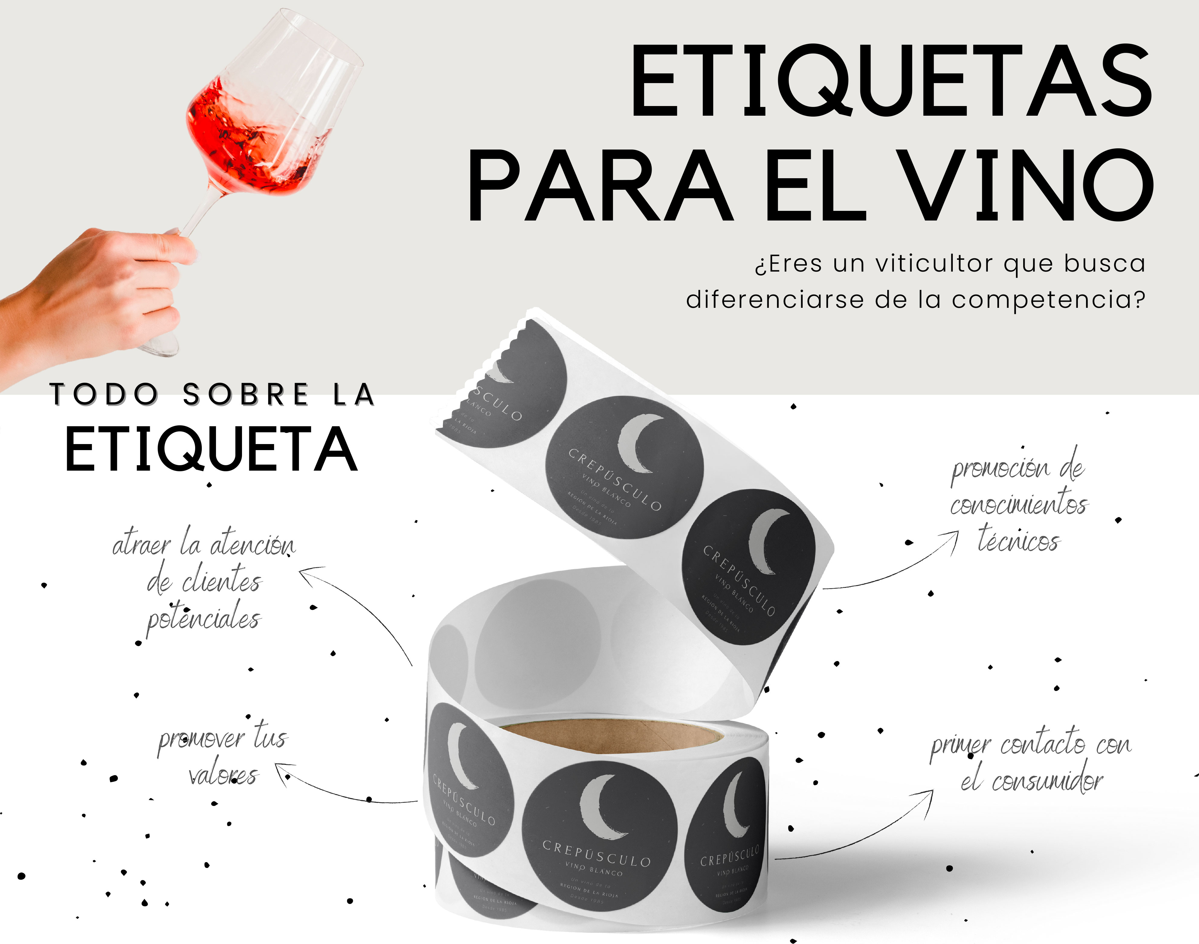 etiquetas sector del vino